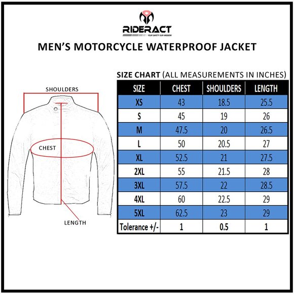 RIDERACT® Black Leather Motorcycle Jacket Men Biker Riding Jacket CE Armor New - Picture 8 of 8